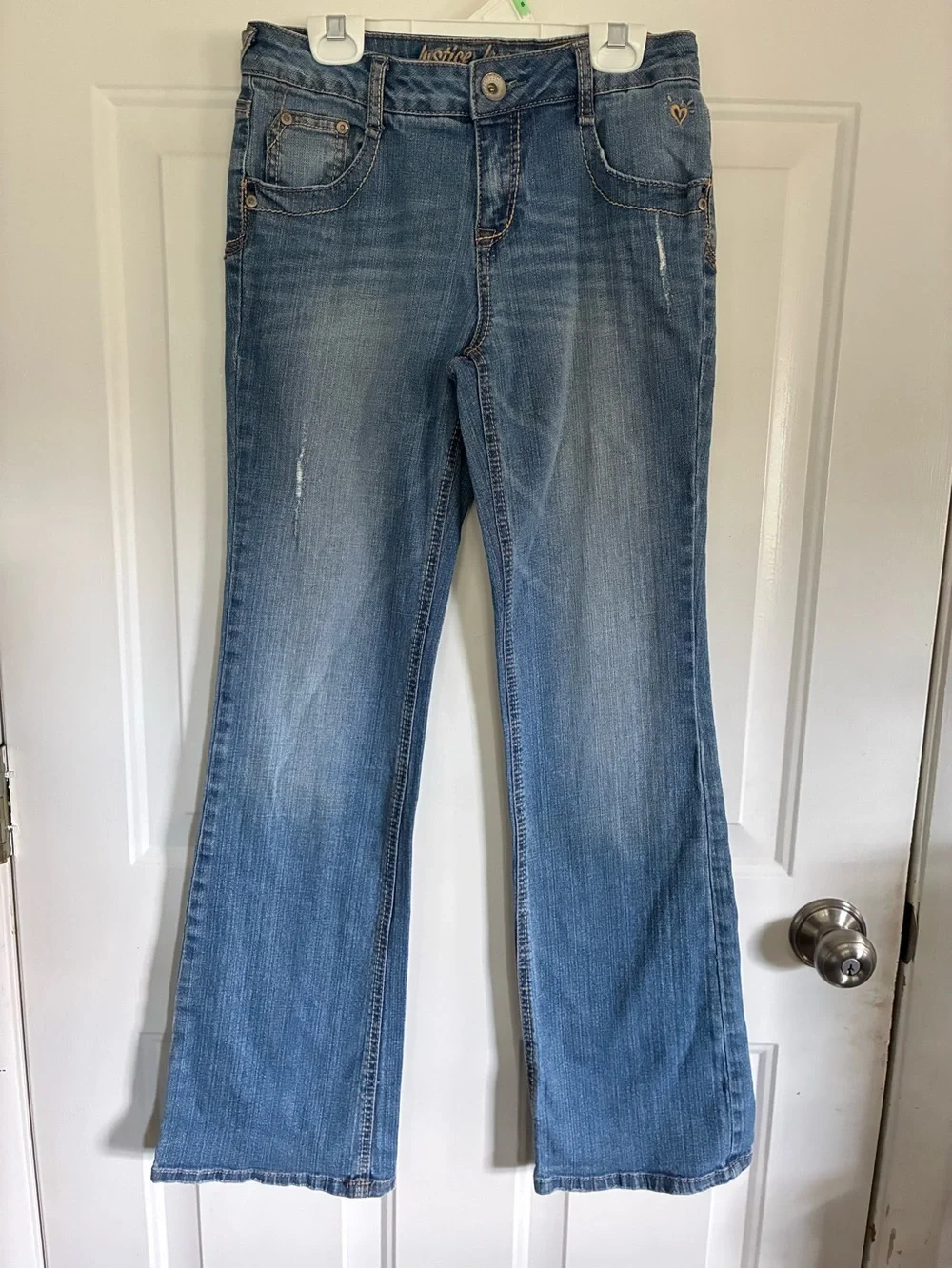 Justice Light Blue Flare Jeans 14R